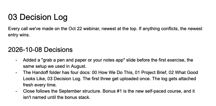 03 Decision Log