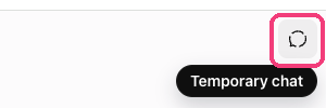 ChatGPT temporary chat