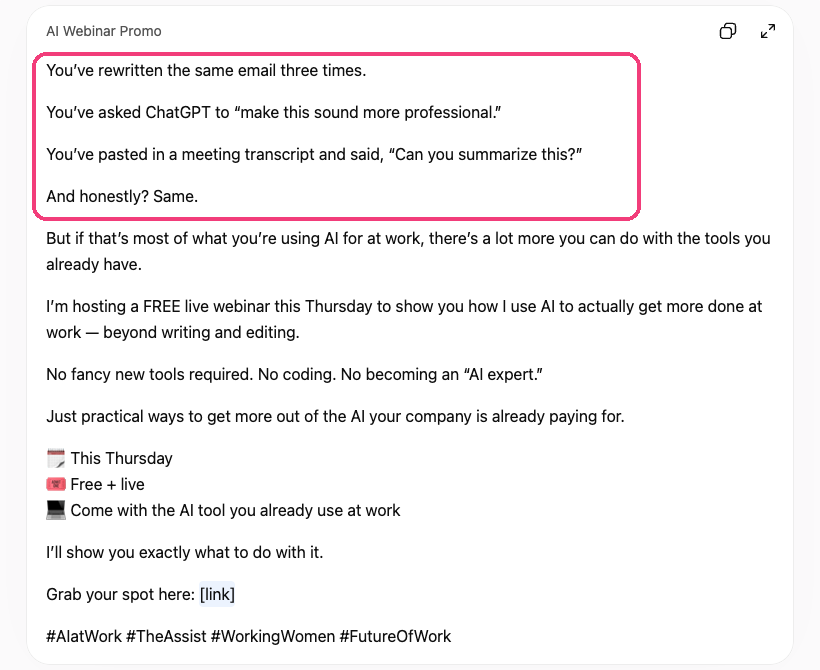With my best post as the example