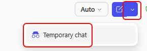 Copilot temporary chat